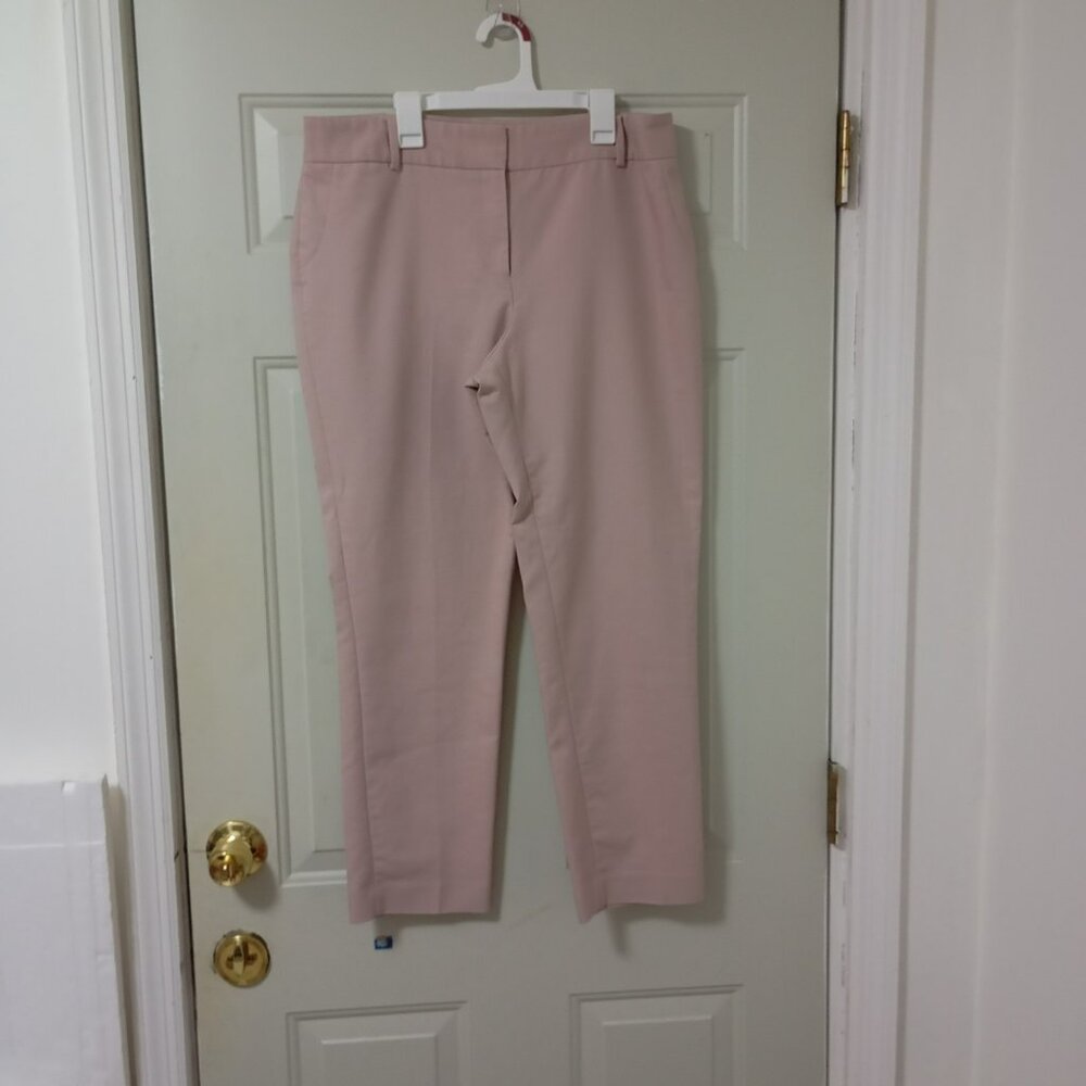 Chaus New York Straight Leg Blush Light Pink Side Zip Dress Pants Size 12 Womens